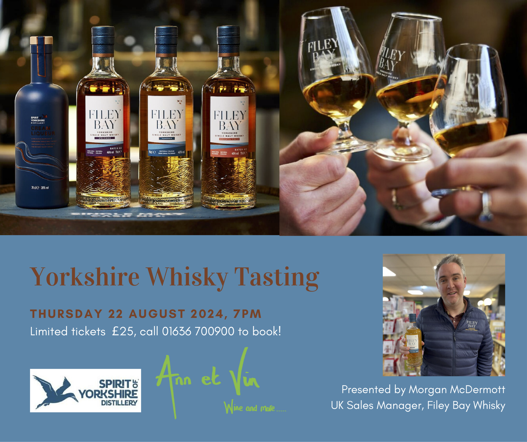 Yorkshire Whisky Tasting with Filey Bay at Ann et Vin in Newark